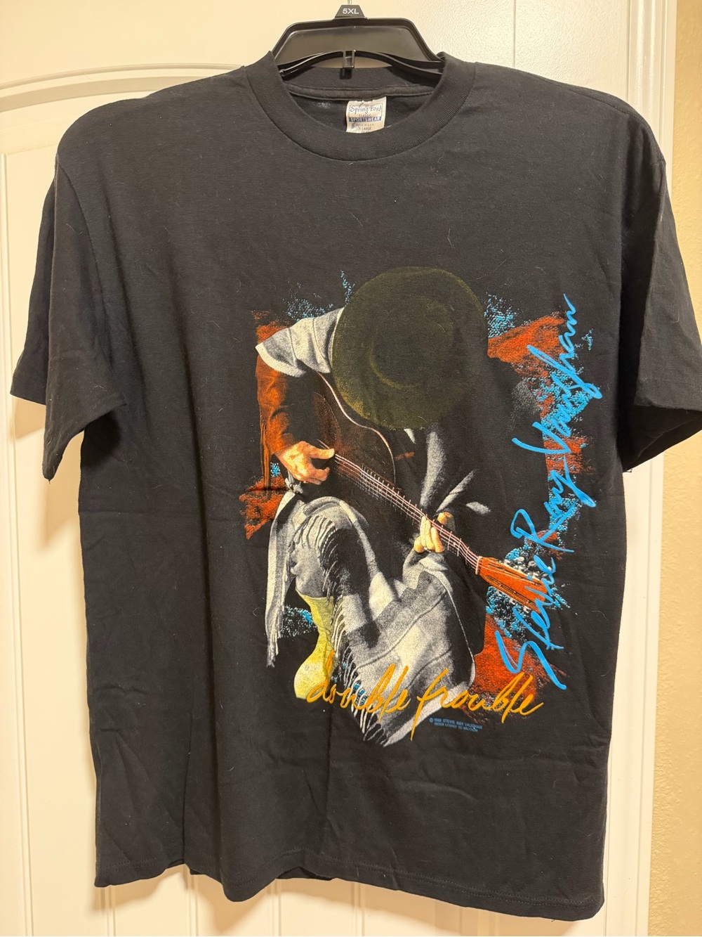 Vintage 1989 Stevie Ray Vaughan In Step Tour T Shirt XL SRV Single Stitch USA